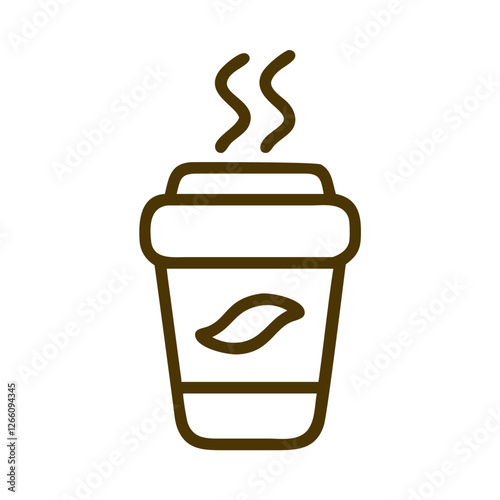 Coffee culture steaming takeaway cup icon