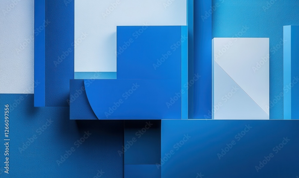 Minimalism in blue: an abstract geometric composition. Minimalism in blue: an abstract geometric composition.