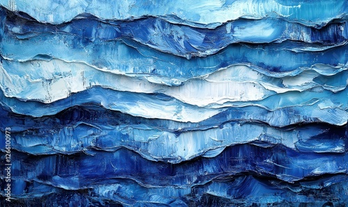 Wallpaper Mural Abstract Blue Wavy Texture Torontodigital.ca
