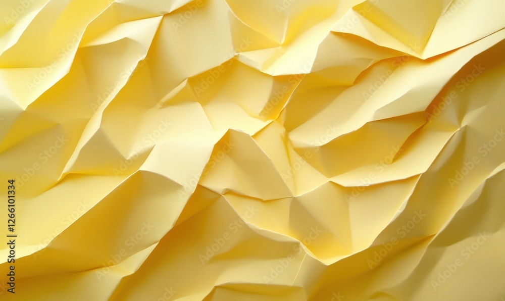 Abstract Wrinkled Yellow Paper Texture Abstract Wrinkled Yellow Paper Texture