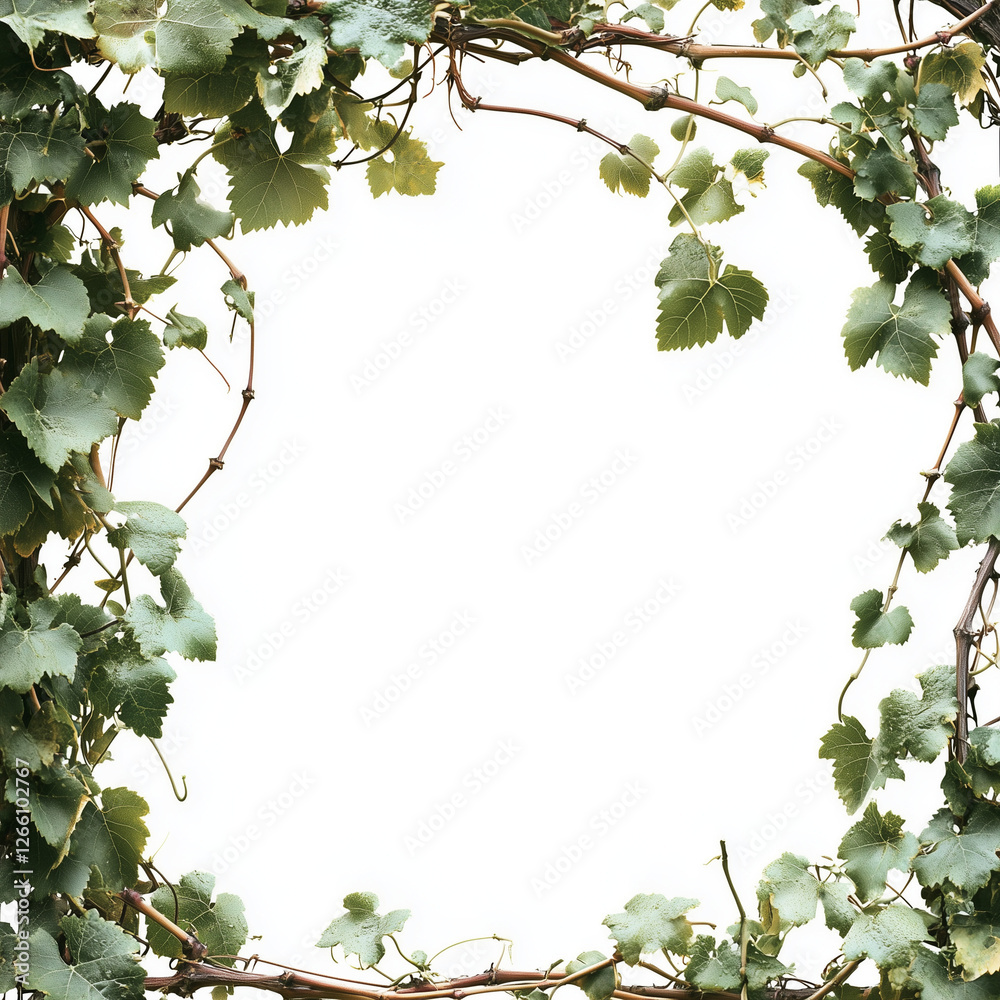 Fototapeta premium Grape vine with fairy lights at twilight