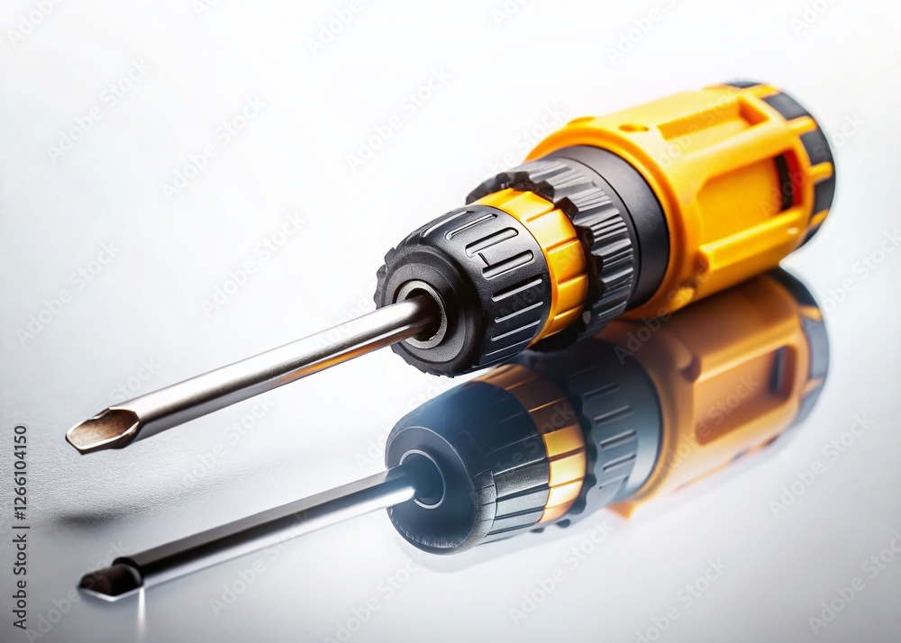 Stylish Screwdriver Photography: Minimalist White Background Product Shot Stylish Screwdriver Photography: Minimalist White Background Product Shot