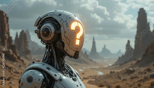 question mark robot art robot no background, robot abstract  robot background