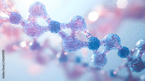 Photorealistic visualization of healing peptides in tissue reconstruction with repair particles