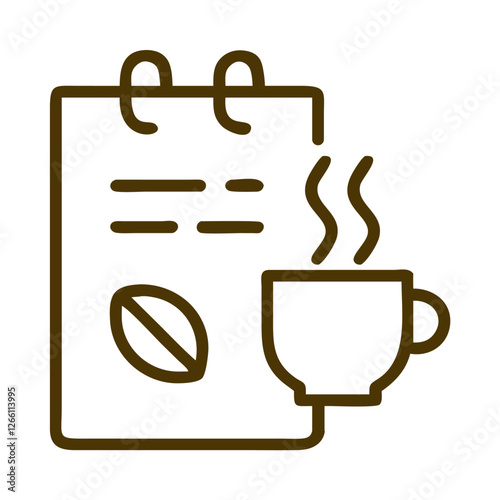 Coffee culture notes and coffee icon