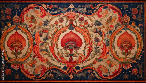 old vintage antique heraldic pattern texture
