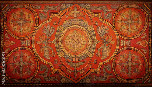 old vintage antique heraldic pattern texture