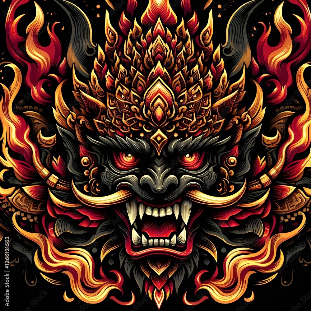 Fototapeta premium abstract background with a tattoo