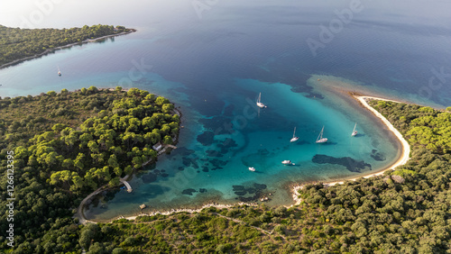 Morning at Croatian island of Silba in the northern Adriatic