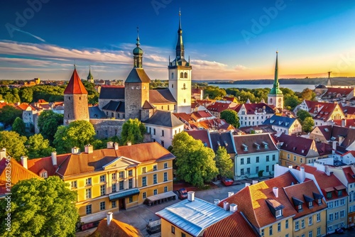 Wallpaper Mural Tallinn City Center Architecture: Modern & Historic Buildings Torontodigital.ca