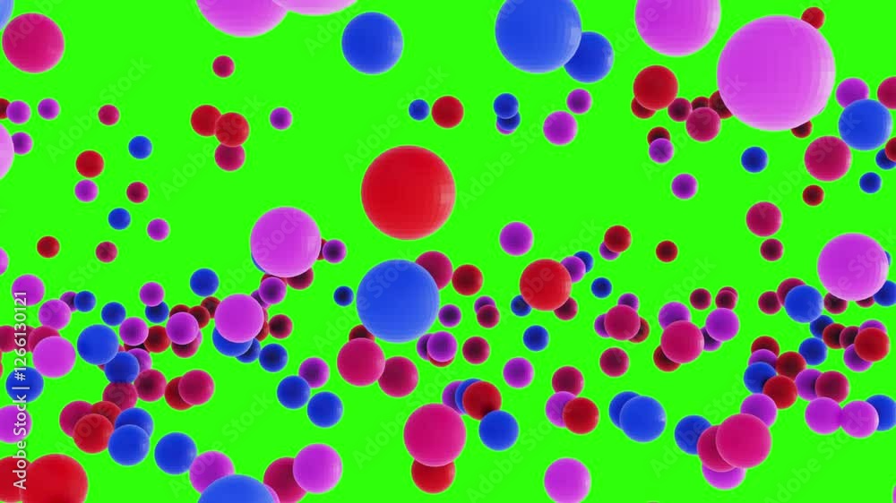 Ball animation bouncing green screen loop 3D Rendering