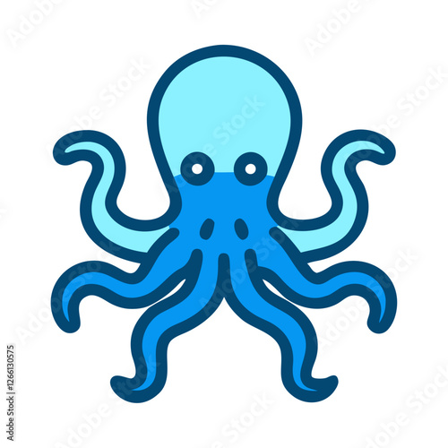 Ocean wildlife octopus icon