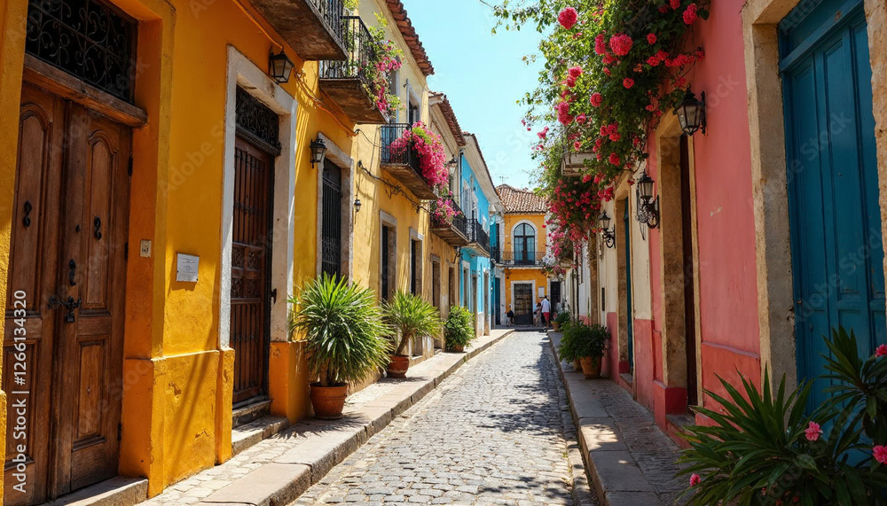 Fototapeta premium Cartagena de indias calles coloniales colombia