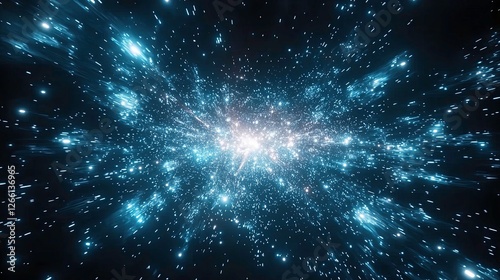 Exploding Starfield in Space