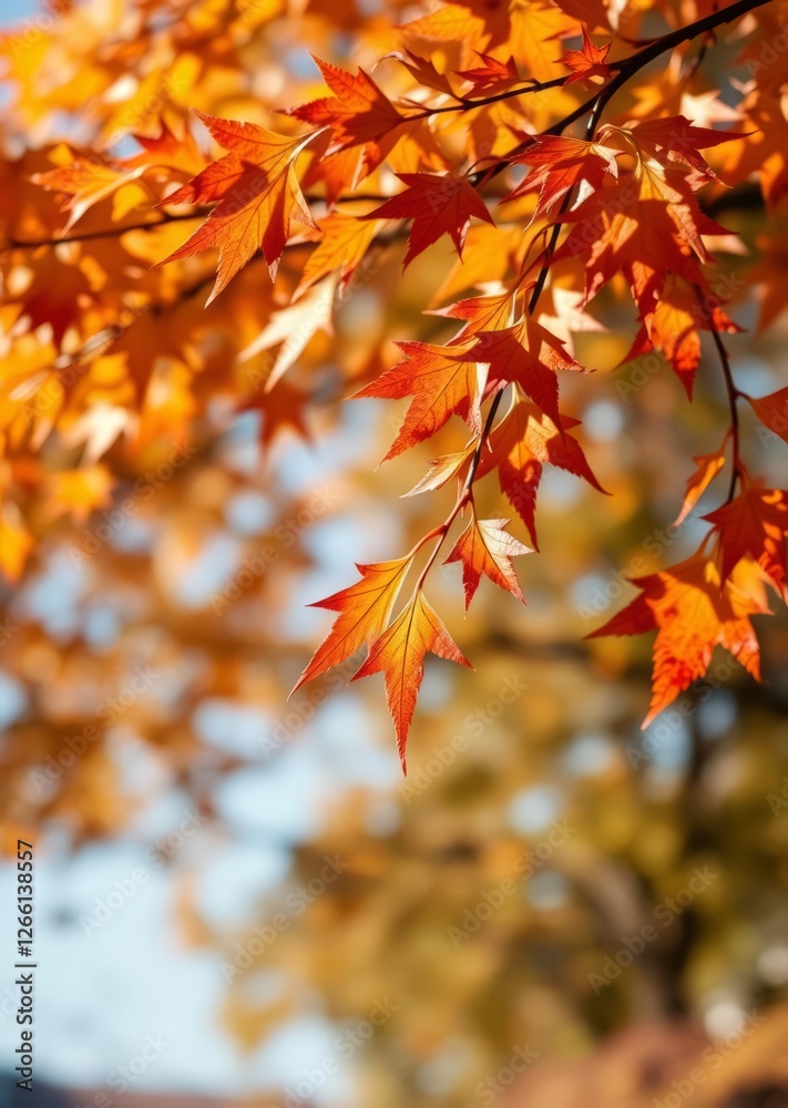 Pretty autumn leaves on a sunny october day bokeh red bokeh abstract background glow design light texture effect sparkle Pretty autumn leaves on a sunny october day bokeh red bokeh abstract background glow design light texture effect sparkle