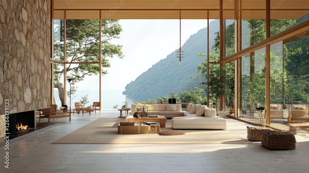Luxury Lake House with Panoramic Views and Minimalist Design Luxury Lake House with Panoramic Views and Minimalist Design