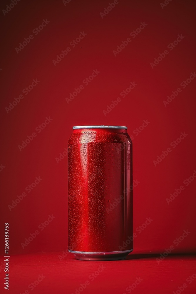 This sleek visual showcases a soda can against a clean backdrop, perfect for grabbing attention in any beverage ad. This sleek visual showcases a soda can against a clean backdrop, perfect for grabbing attention in any beverage ad.