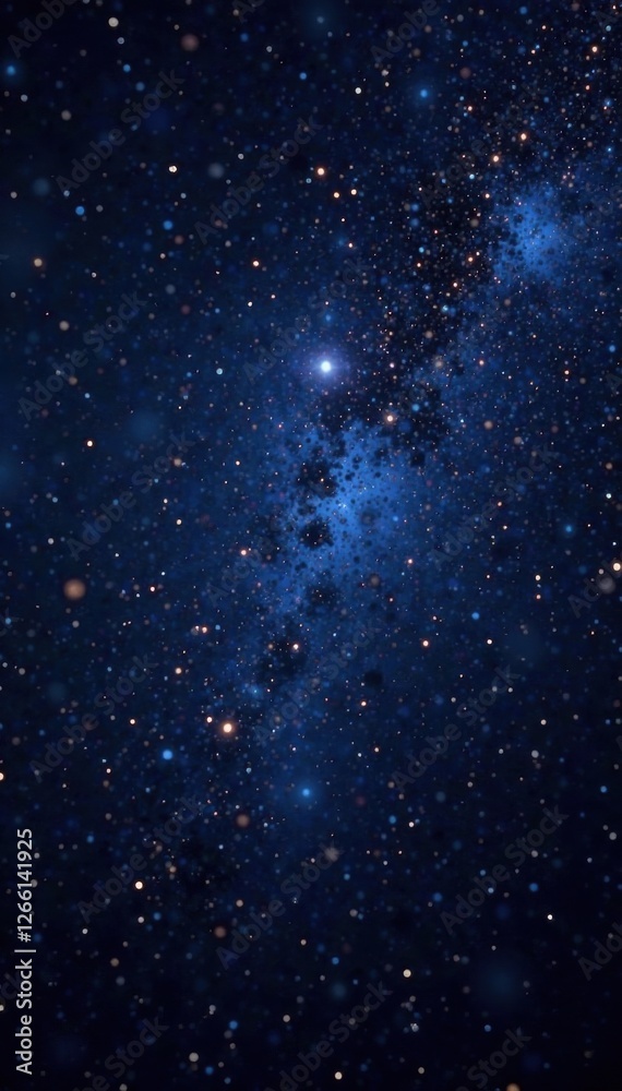 Fototapeta premium Blackness punctuated by diamond-like stars, space, cosmos, stars