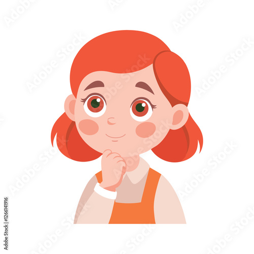 Person thinking young girl