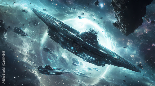Intergalactic artifact auction: a high-stakes space event. Intergalactic Artifacts. Illustration