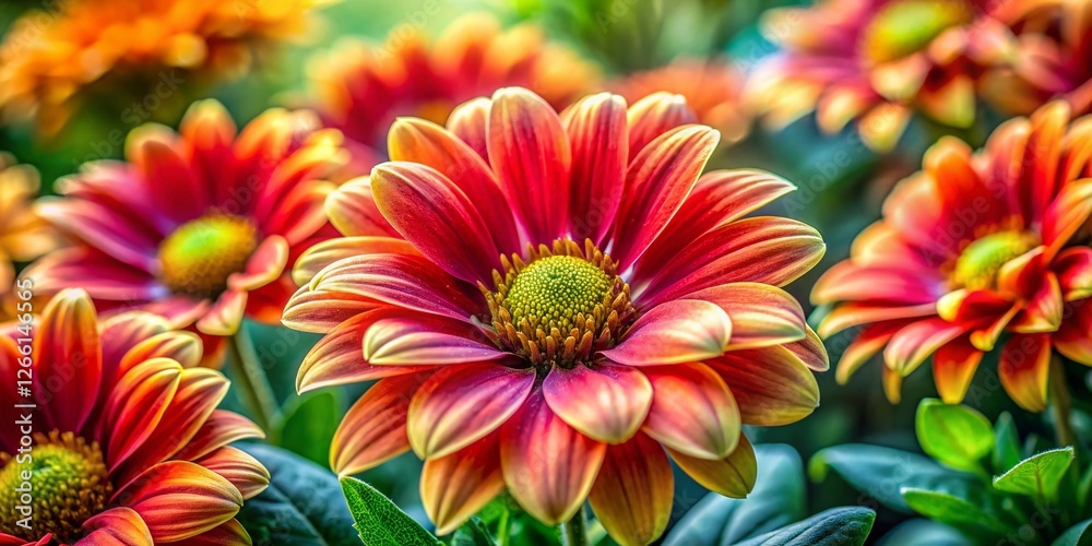 Fototapeta premium Vibrant Spring Flowers Macro Photography: High-Definition Botanical Close-Up