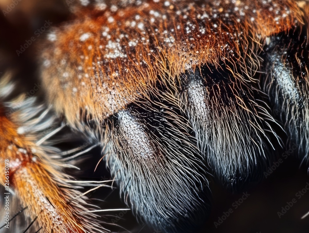Macro Capture of Spider Hairs Revealing Intricate Textures and Patterns Macro Capture of Spider Hairs Revealing Intricate Textures and Patterns