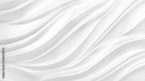 This image features a smooth, flowing white texture with soft wavy patterns that create a calming and elegant appearance.