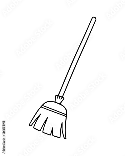 broom isolated on white background
