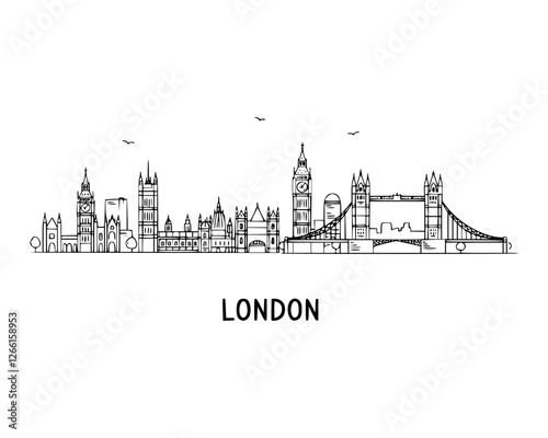 Vector illustration of London city