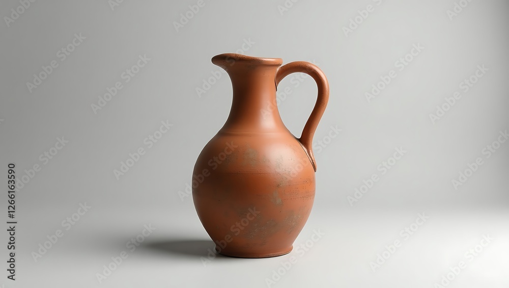 Rustic earthenware jug - simple life symbolism - for historical,crafts publications Rustic earthenware jug - simple life symbolism - for historical,crafts publications