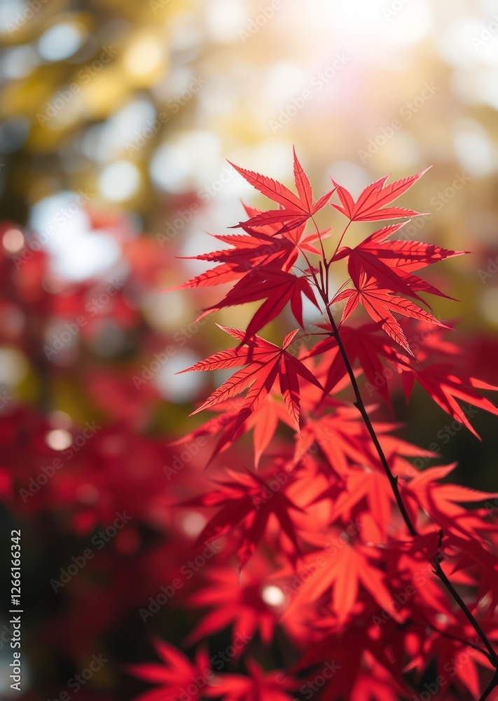 Autumn background with red maple leaves and blurred nature bokeh light effect sunlight leaf outdoors bokeh red bokeh abstract background glow design light texture effect sparkle Autumn background with red maple leaves and blurred nature bokeh light effect sunlight leaf outdoors bokeh red bokeh abstract background glow design light texture effect sparkle
