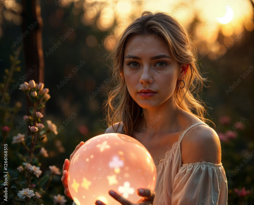 Fototapeta premium girl with ball