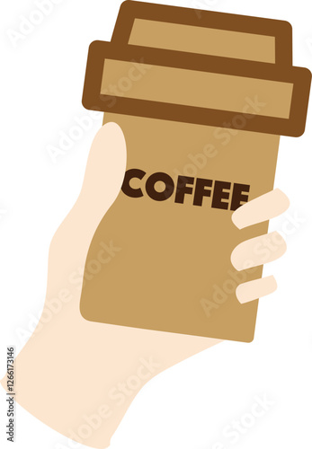 コーヒーを持つ手