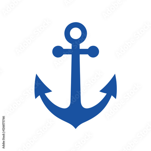 Simple blue anchor icon.