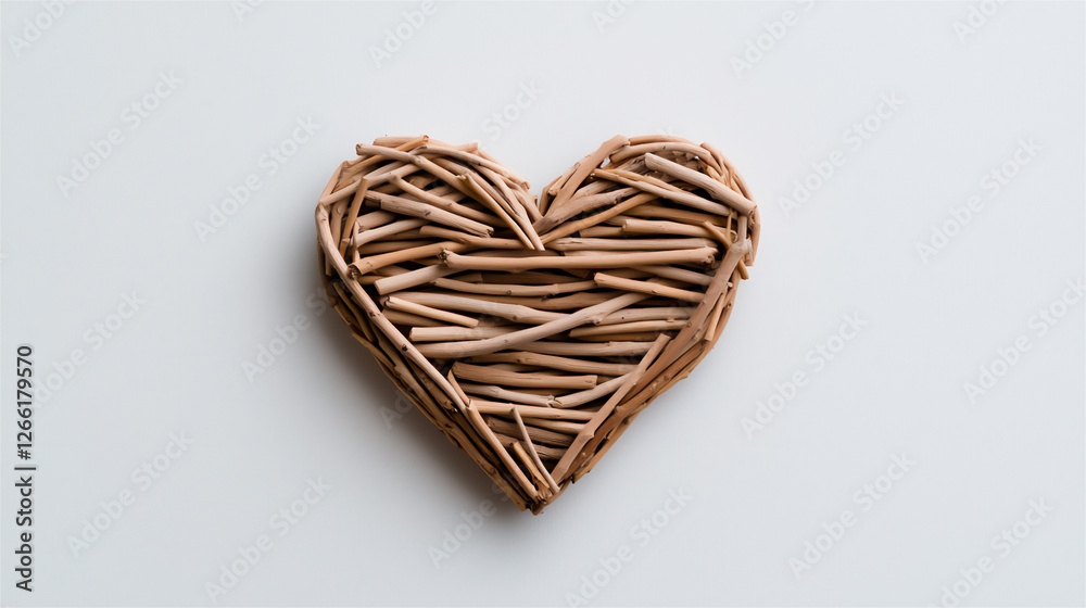 minimalist heart-shaped twig art minimalist heart-shaped twig art
