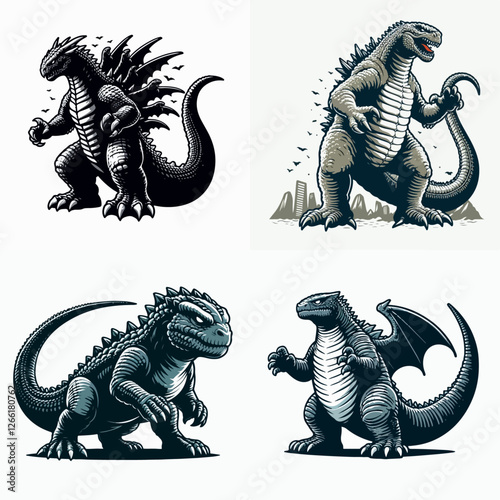 Godzilla vector illustration