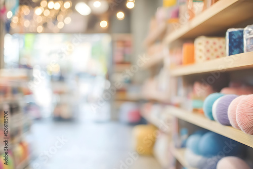 Wallpaper Mural Pastel Goods on Wooden Shelves in a Retail Store Torontodigital.ca