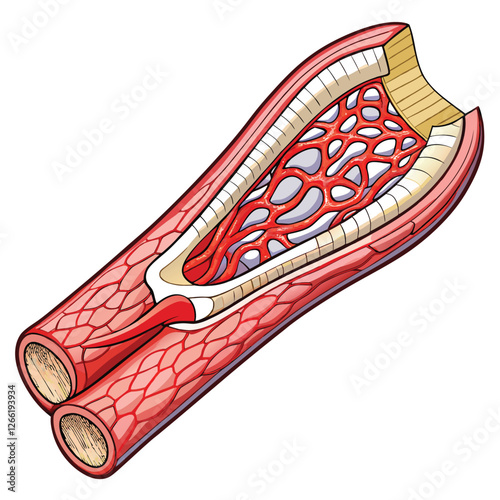 Microscopic view of a light gray human tendon, showcasing its intricate collagen fiber structure and organization.  Highlight the parallel arrangement of the fibers.