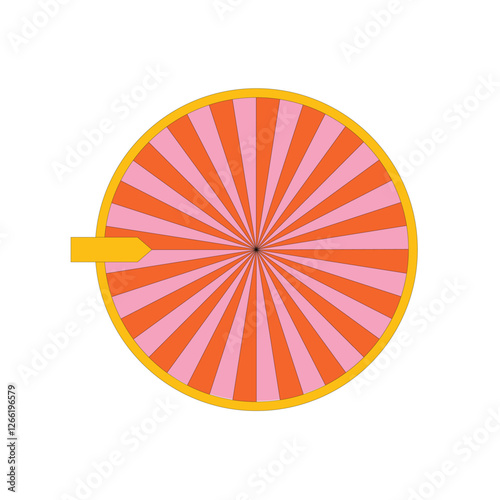 Illustration roulette retro sunburst unique design