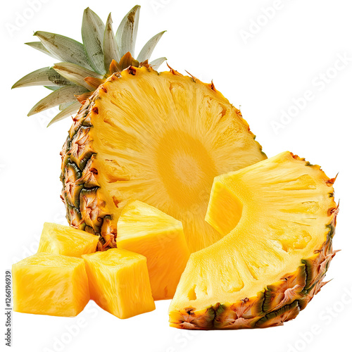  pineapple  isolated on transparent background