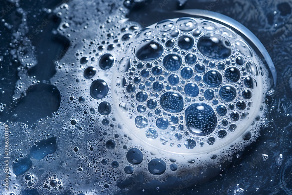 Soap foam with bubbles. Top view Soap foam with bubbles. Top view