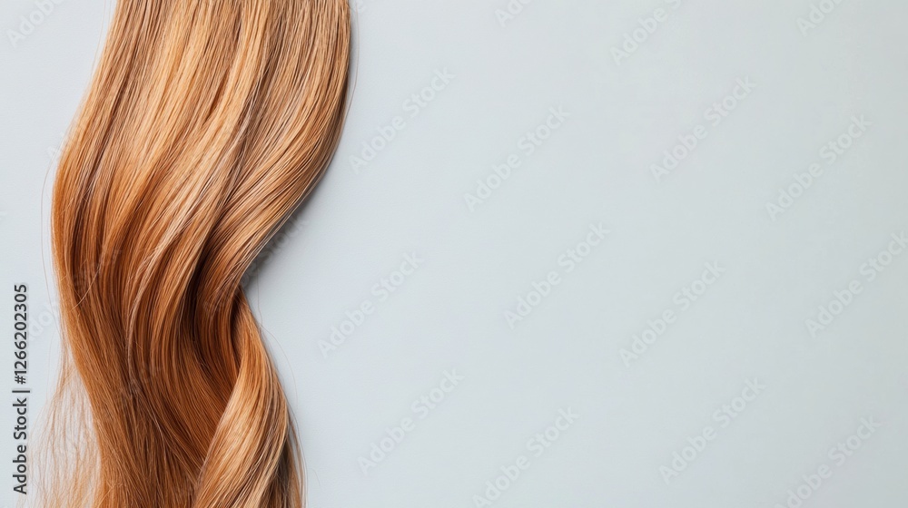 Obraz premium Comparison of a healthy smooth hair strand and a brittle damaged hair strand showcasing differences in hair texture and quality. Generative AI