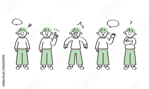 男性のイラストセット