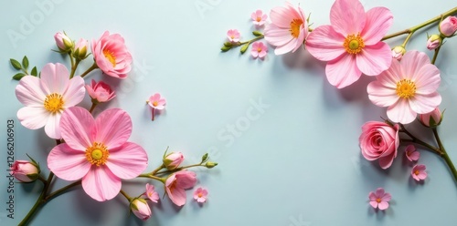 Wallpaper Mural Delicate floral arrangements in soft pastel hues, watercolor effect, elegant decor Torontodigital.ca