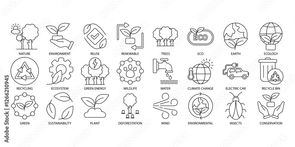 Environment icons set . Environment pack symbol vector elements for infographic web Environment icons set . Environment pack symbol vector elements for infographic web