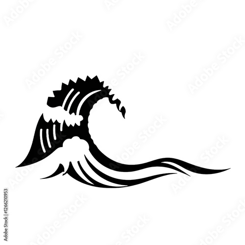 Wave graphic black logo 