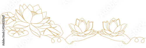 line art lotus and hand illustration background with a vesak day