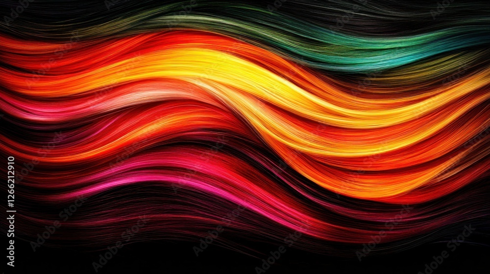 Obraz premium Vibrant Colorful Waves: An Abstract Masterpiece