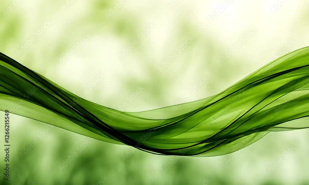 Green abstract wave flowing, nature background, design element Green abstract wave flowing, nature background, design element