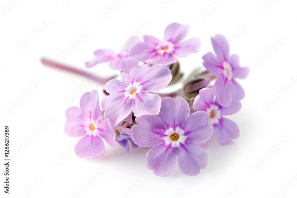 Pink Forget Me Not Isolated on White Background. Beautiful Forget Me Not Flower Pink Forget Me Not Isolated on White Background. Beautiful Forget Me Not Flower